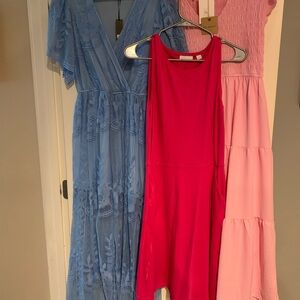 Size Large dress bundle! 2 new with tags, one has been lightly worn